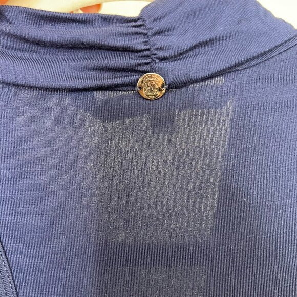 Trina Turk Stretch Jersey Knit Cowl Neck Flowy Loose Longline Tunic Mini Dress - Picture 6 of 12